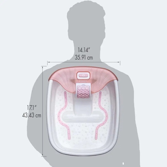 Homedics Bubble Bliss Deluxe Massaging Foot Spa with 3 Massaging Attachments - Picture 5 of 9